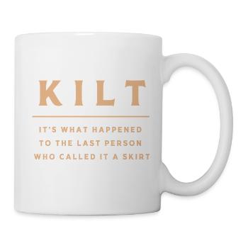 Kilt Scotland Scotland Tartan Skirt - Mug - white - Right