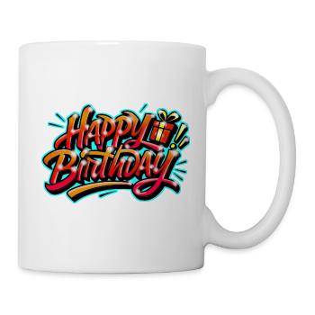 Graffiti HAPPY BIRTHDAY Name gift ideal - Mug - white - Right