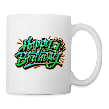 Graffiti HAPPY BIRTHDAY Name gift ideal - Mug - white - Right