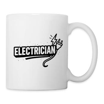 Electrician Motif Cable Flash - Mug - white - Right