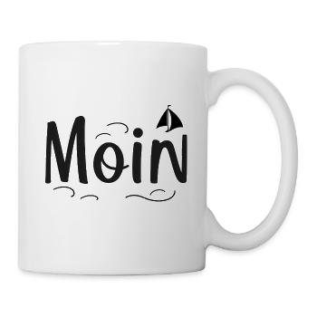 Bonjour - Mug blanc - blanc - Droite