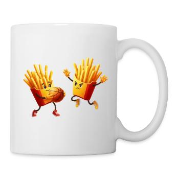 Pommes Frites Fast Food Basketballspieler - Tasse - Weiß - Rechts