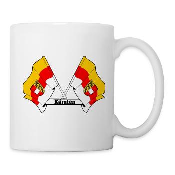 Drapeaux de Kärnten avec nom de province - Mug blanc - blanc - Droite