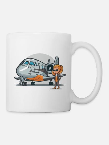 Jet Pilot Business Stil - Tasse - Weiß