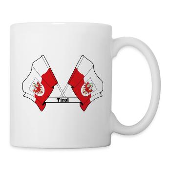 Drapeaux du Tyrol avec nom - Mug blanc - blanc - Droite