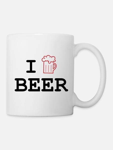 Ich mag Bier / Alkohol - Tasse - Weiß