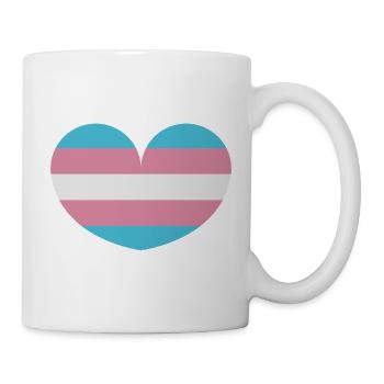Trans heart flag - Mug - white - Right
