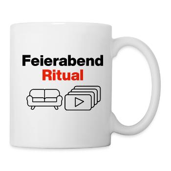 Feierabend Ritual – Sofa & Serien & Chill - Tasse - Weiß - Rechts