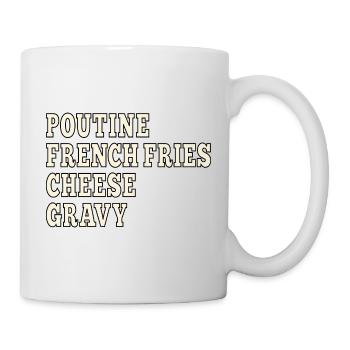 Poutine de restauration rapide canadienne - Mug blanc - blanc - Droite