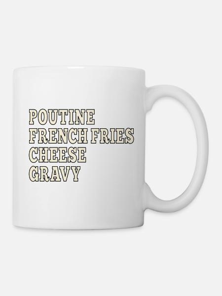 Kanadisches Fast-Food-Poutine - Tasse - Weiß