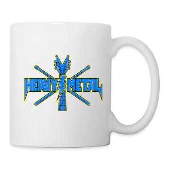 Heavy Metal Guitar Emblem - Tasse - Weiß - Rechts