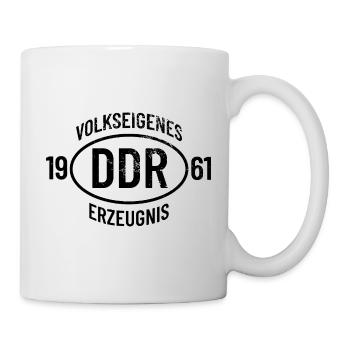 DDR Geburtstag Shirt, Hoodie, Tasse Jahrgang 1961 - Tasse - Weiß - Rechts