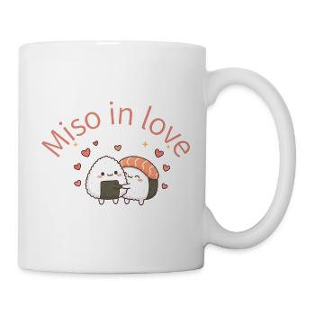 Miso in Love Sushi Umarmung sushi hug - Tasse - Weiß - Rechts