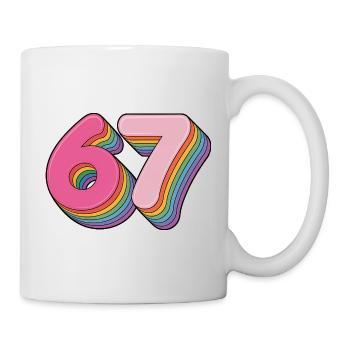 67 - Funny Six Seven T-Shirt - Mug - white - Right
