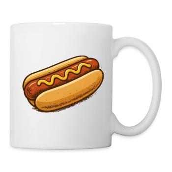 Hot Dog Cartoon Illustration - Mug - white - Right