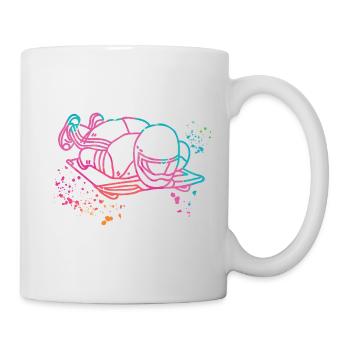 Skeleton Bobsleigh Winter Sports Sled - Tasse - Weiß - Rechts