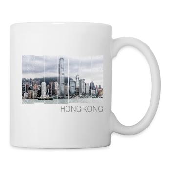 Souvenir panorama vintage de la Skyline de l’île de Hong Kong - Mug blanc - blanc - Droite