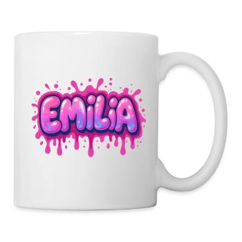Graffiti Emilia Name Gift Ideal Printable su - Mug - white - Right