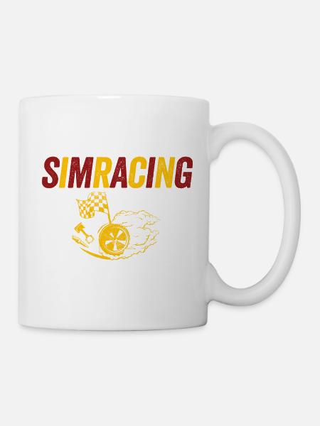 SimRacing Heatwave Emblem - Tasse - Weiß