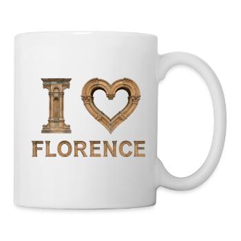 FLORENCE – Lettrage en pierre de la Renaissance - Mug blanc - blanc - Droite