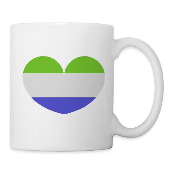 Sierra Leone Herzflagge - Tasse - Weiß - Rechts