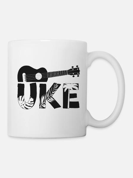 Hawaiian Ukulele Uke Uke - Tasse - Weiß