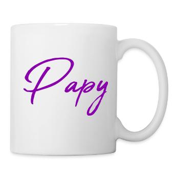 PAPY. PAPA. FÊTE DES PÈRES. BONNE FÊTE PAPA - Mug blanc - blanc - Droite