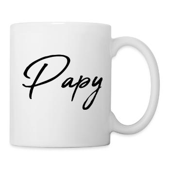 PAPY. PAPA. FÊTE DES PÈRES. BONNE FÊTE PAPA - Mug blanc - blanc - Droite