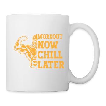 Motivation fitness Entraînement de bodybuilder maintenant pause - Mug blanc - blanc - Droite