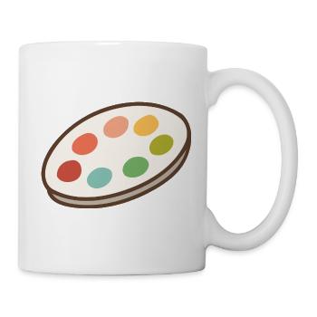 Vibrant palette of inspiration - Mug - white - Right
