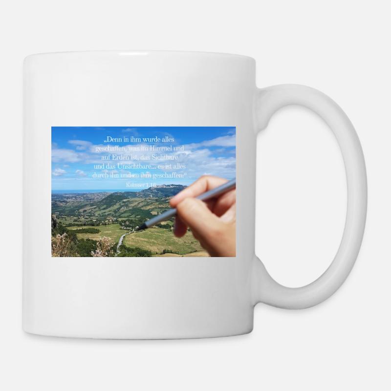 Heavenly Creation Quote Landscape - Mug - white