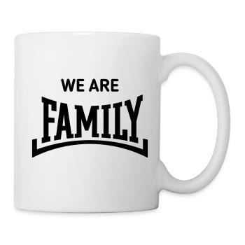 Nous sommes une famille (famille / parents / concave / noir) - Mug blanc - blanc - Droite