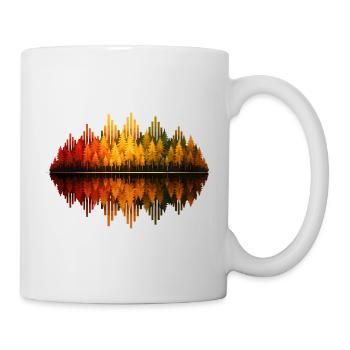 Bäume, Wald, Natur, Wildnis, Outdoor, Reflexion - Tasse - Weiß - Rechts