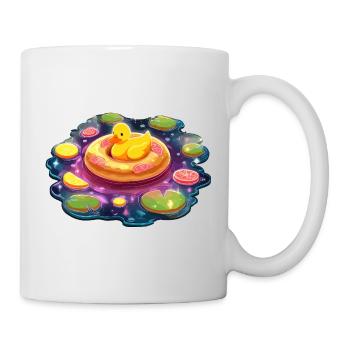 Donut-Enten im Galaxie-See - Tasse - Weiß - Rechts