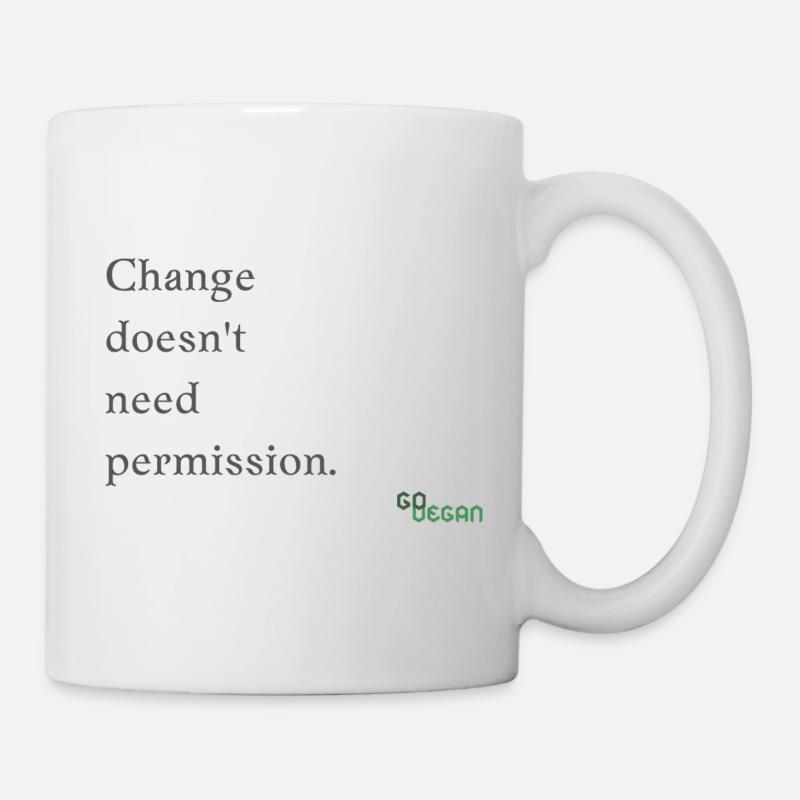 Le changement n’a pas besoin d’autorisation - Mug blanc - blanc