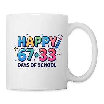 Happy 100 Days School Math Equation  - Mug - white - Right