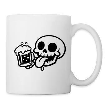 Skeleton Beer Glass Funny - Mug - white - Right