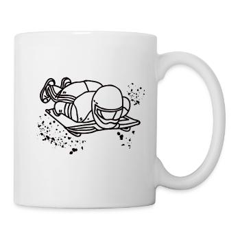 Skeleton Bobsleigh Winter Sports Sled - Tasse - Weiß - Rechts
