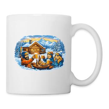 Après ski hut – vacances d’hiver entre amis - Mug blanc - blanc - Droite