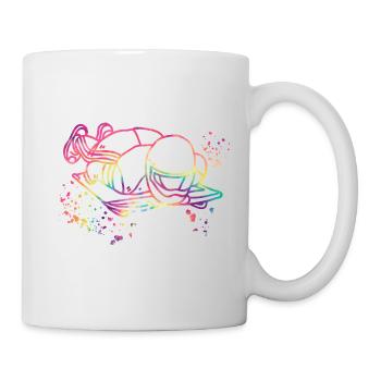 Skeleton Bobsleigh Winter Sports Sled - Tasse - Weiß - Rechts