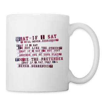 Typographie de la résolution implacable - Mug blanc - blanc - Droite