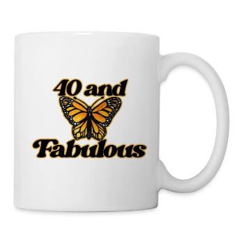 Quarante et Fabuleux Papillon - Mug blanc - blanc - Droite