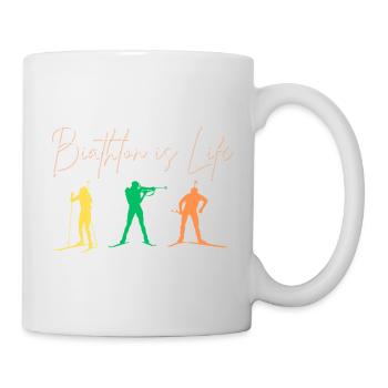 Biathlon Is Life - Skiing and Shooting Sports - Mug - white - Right
