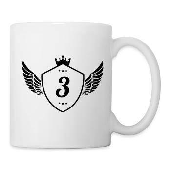 3 Blason - Mug blanc - blanc - Droite