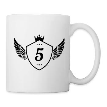 5 Blason - Mug blanc - blanc - Droite