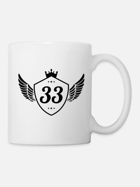 33 Wappen - Tasse - Weiß