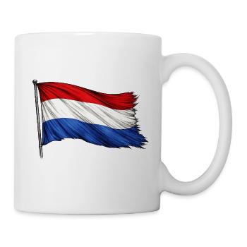Niederlande Flagge - Tasse - Weiß - Rechts