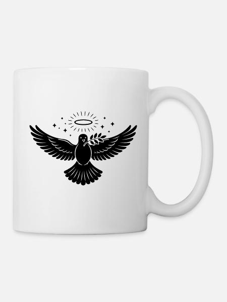 Taube Heilig - Tasse - Weiß