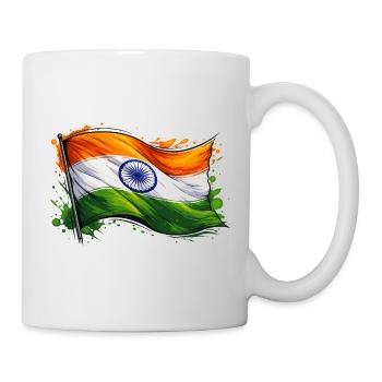 Drapeau indien - Mug blanc - blanc - Droite