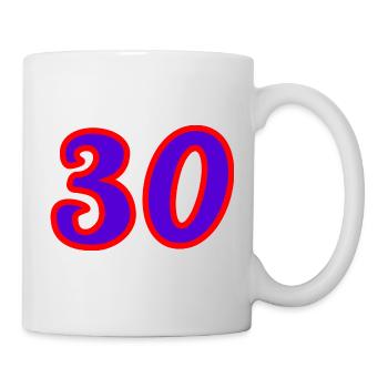 30. 30 ANS. 30e ANNIVERSAIRE. ANNIVERSAIRE 30 ANS. - Mug blanc - blanc - Droite